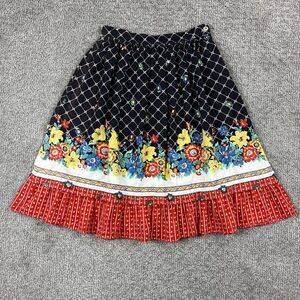 Vintage Junior Mates Skirt Juniors 11 Floral Ruffle 70s 80s Prairie Cottagecore